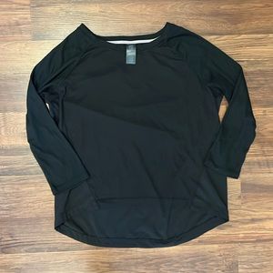 Champions, women’s athletic top, three quart length T shirt, loose fit, medium